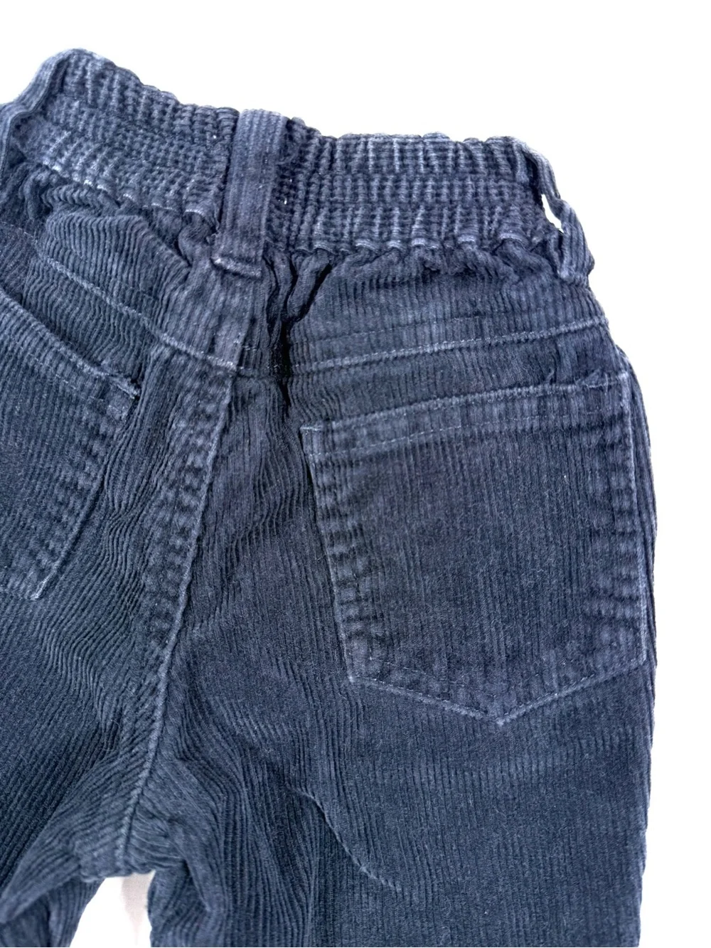 VINTAGE BABY GAP 2003 Y2K Navy Corduroy Snap Crotch Baby Pants 3-6M